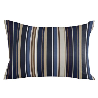 T&H XHome Pillow Covers 12x20 Inch Blue Brown Stripes Soft Brushed Microfiber Pillowcases with Hidden Zipper Closure Bed Pillow Shams for Bedroom Sofa Car