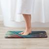 Non Slip Bath Mat Dark Blue and Purple Ink Art Marble Texture Bathroom Rug Machine Washable Shower Rugs Extra Soft and Water Absorbent Floor Mats 19.5" X 31.5" view 2