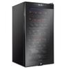 Ivation 28 Bottle Dual Zone Compressor Wine Cooler Refrigerator w/Lock | Large Freestanding Wine Cellar For Red, White, Champagne Wine | 41f-64f Digital Temperature Control Fridge Glass Door Black view 1