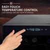 Ivation 28 Bottle Dual Zone Compressor Wine Cooler Refrigerator w/Lock | Large Freestanding Wine Cellar For Red, White, Champagne Wine | 41f-64f Digital Temperature Control Fridge Glass Door Black view 3