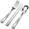 Elegant Disposable Plastic Dinnerware Wedding Party Package Set (D'Vine Clear, 20 Person Serving) view 3