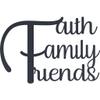 Badger Steel USA - Faith Family Friends - Metal Wall Art - 24" X 16.1" - Black view 4