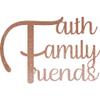 Badger Steel USA - Faith Family Friends - Metal Wall Art - 24" X 16.1" - Hammered Copper view 4