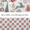 Southshore Fine Living, Inc. Holly Jolly Christmas Quilt Set with Holiday Throw Pillows and Shams, Soft Holiday Bedding Set for Queen/Full Size Bed, 6-Piece w/Christmas Tree & Reindeer, Red & White view 4