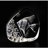 ACEVER Crystal Sculpture Etched Figurine, 3D Color Cast Crystal Engraved and Sandblasted Motif Home Desktop Decor (Multi Platax) view 2