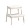 LHYZF 2 Steps Folding Foot Stools, Portable Multifunctional Flower Stand/Shoe Bench Climb High Ladder Step Stool - White view 1