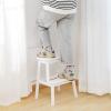 LHYZF 2 Steps Folding Foot Stools, Portable Multifunctional Flower Stand/Shoe Bench Climb High Ladder Step Stool - White view 4
