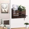 CONMING Wall Mounted Floating Mail Shelf with Coat Hooks, Wall-Mounted Storage Display Rack,Decorative Wooden Organizer and Storage,for Bedroom Living Room Home Furniture Office Decor view 2