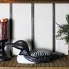 CVHOMEDECO. Primitives Hand Engraving and Painted Wood Loon Farmhouse Figurine Decorative Accent, 15 Inch view 2