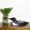 CVHOMEDECO. Primitives Hand Engraving and Painted Wood Loon Farmhouse Figurine Decorative Accent, 15 Inch view 3