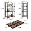 Crofy No Assembly Folding Bookshelf for Living Room, 3 Tier Black Collapsible Book Shelf for Home Office, Portable Bookcase Storage Organizer view 3