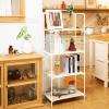 Crofy No Assembly Folding Bookshelf for Living Room, 4 Tier White Collapsible Book Shelf for Home Office, Portable Bookcase Storage Organizer view 2