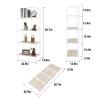 Crofy No Assembly Folding Bookshelf for Living Room, 4 Tier White Collapsible Book Shelf for Home Office, Portable Bookcase Storage Organizer view 3