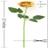 12 PCS Artificial Flowers Gold Roses Fake Silk Flower Long Stem Artificial Roses for Home Wendding Bathroom Party Decorations (Gold) view 3