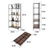 Crofy No Assembly Folding Bookshelf for Living Room, 4 Tier Black Collapsible Book Shelf for Home Office, Portable Bookcase Storage Organizer view 3