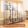 Crofy No Assembly Folding Bookshelf for Living Room, 4 Tier Black Collapsible Book Shelf for Home Office, Portable Bookcase Storage Organizer view 4