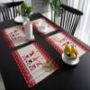 Valentines Munchkin Placemats for Dinning Table Set of 4,Red Pink Love Plaid Rustic Burlap Burlap Kitchen Place Mats Waterproof Cloth Table Mats,Indoor Outdoor Placemats Easy Clean Dinner Decor 13x19 view 1