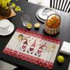 Valentines Munchkin Placemats for Dinning Table Set of 4,Red Pink Love Plaid Rustic Burlap Burlap Kitchen Place Mats Waterproof Cloth Table Mats,Indoor Outdoor Placemats Easy Clean Dinner Decor 13x19 view 4