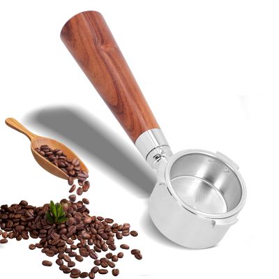51mm Bottomless Portafilter,Handheld Stainless Steel Bottomless Filter Espresso Portafilter Basket Dosing Cup Espresso Machine Accessories Suitable for Household