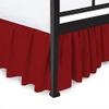 Royalbeddingking Burgundy Ruffled Bed Skirt with Split Corners Full XL Size 32 Inch Drop Length Three Sided Coverage with 850 Thread Count Egyptian Cotton Ruffled Gatherd Bed Skirt view 1