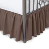 Royalbeddingking Chocolate Ruffled Bed Skirt with Split Corners Twin Size 15 Inch Drop Length Three Sided Coverage with 850 Thread Count Egyptian Cotton Ruffled Gatherd Bed Skirt view 1