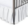 Royalbeddingking White Ruffled Bed Skirt with Split Corners Full Size 31 Inch Drop Length Three Sided Coverage with 850 Thread Count Egyptian Cotton Ruffled Gatherd Bed Skirt view 1