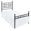 Royalbeddingking White Ruffled Bed Skirt with Split Corners Full Size 31 Inch Drop Length Three Sided Coverage with 850 Thread Count Egyptian Cotton Ruffled Gatherd Bed Skirt view 2