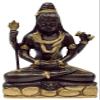 6" Mahayogi Shiva in Pranayama in Brass | Handmade | Made in India - Brass - Color Brown Gold view 1