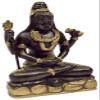 6" Mahayogi Shiva in Pranayama in Brass | Handmade | Made in India - Brass - Color Brown Gold view 2