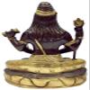 6" Mahayogi Shiva in Pranayama in Brass | Handmade | Made in India - Brass - Color Brown Gold view 3
