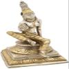 5" Seated Goddess Uma (Parvati) in Brass | Handmade | Made in India - Brass - Color Silver Gold view 3