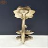 Exotic India 6" Handmade Brass Diya Shape Like a Leaf - Brass view 4