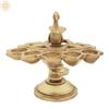 5" Five Wicks Peacock Lamp in Brass | Handmade | Made in India - Brass view 2