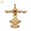 5" Five Wicks Peacock Lamp in Brass | Handmade | Made in India - Brass view 3