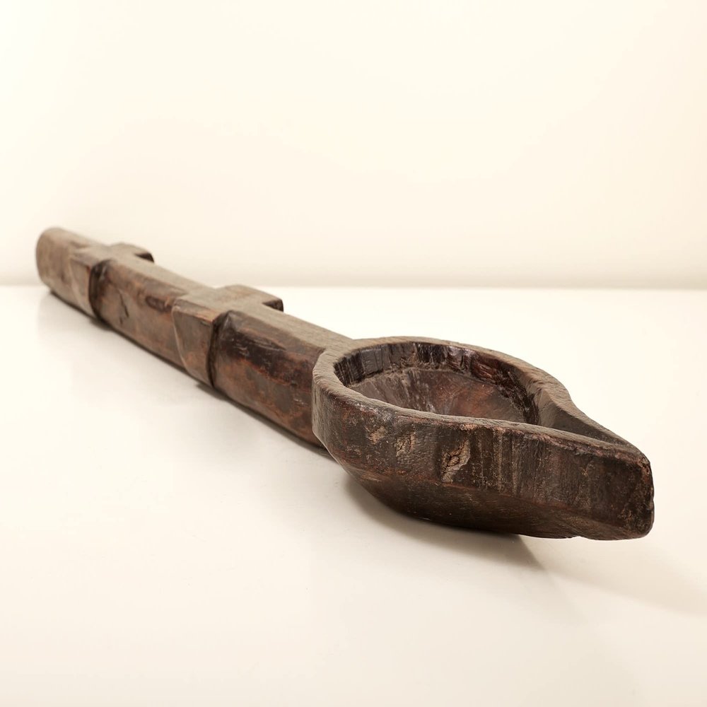 2" Wooden Big Ladle for Vedic Yagya | Wooden Big Ladle | Handmade Art | Made in India - Mango Wood