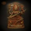 7" Veenadhari Devi Saraswati with Two Swans at Her Feet in Brass | Handmade | Made in India - Brass view 1
