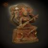 7" Veenadhari Devi Saraswati with Two Swans at Her Feet in Brass | Handmade | Made in India - Brass view 2