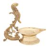 9" Superfine Engraved Parrot Wick Lamp in Brass | Handmade | Made in India - Brass view 1