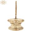 9" Superfine Engraved Parrot Wick Lamp in Brass | Handmade | Made in India - Brass view 2