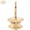 9" Superfine Engraved Parrot Wick Lamp in Brass | Handmade | Made in India - Brass view 4