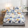 CFYCYHDZHT Bedding Best for Hotel Home,Soft Quilted Waterproof Mattress Cover for Elderly Room, Cartoon Print for Boys Girls Bedroom Top Hat Linen Fitted Sheets,Flower,150200cm+30cm view 1