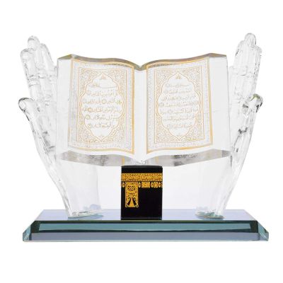 Pinsofy Islamic Model, Crystal Shiny Muslim Supplies, Classic Color Plated Surface Home Gift for Friends Family Office Desk
