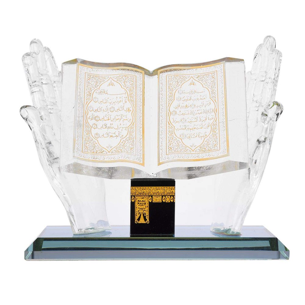 Pinsofy Islamic Model, Crystal Shiny Muslim Supplies, Classic Color Plated Surface Home Gift for Friends Family Office Desk