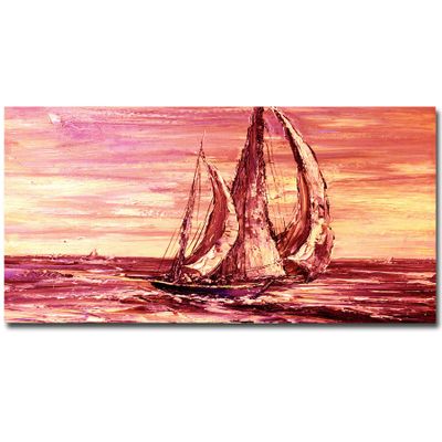 100% Hand-Painted Original Oil Painting Beach Wall Decorations for Bedroom Beach Pictures Wall Art Farmhouse Bathroom Decor Large original Oil painting on canvas Hannukah Gifts 64X32in Unframed