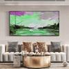 100% Hand-Painted Original Oil Painting Boat Decorations Beach Bathroom Decor Wall Art Christmas Decorations Abstract Large Landscape Acrylic Painting Gifts for Brother 96 by 48in Unframed view 3