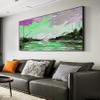 100% Hand-Painted Original Oil Painting Boat Decorations Beach Bathroom Decor Wall Art Christmas Decorations Abstract Large Landscape Acrylic Painting Gifts for Brother 96 by 48in Unframed view 4