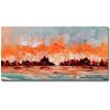 100% Hand-Painted Original Oil Painting Beach Bathroom Decor Wall Nautical Pictures for Wall Modern Farmhouse Decor Original Landscape Acrylic Painting Christmas Gifts for Women 64X32in Unframed view 1