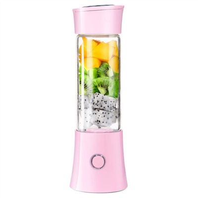 SMSOM Portable Blender, Personal Mini Blender for Shakes and Smoothies, Small Blender Cup, USB Rechargeable for Outdoors, Travel & Office (Color : Pink)