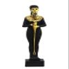 Ancient Egyptian statue of Ptah is an ancient Egyptian deity, as creator god and patron of craftsmen and architect. In the triad of Memphis Heavy stone gold leaf hand painted made in Egypt. view 1
