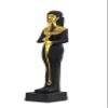 Ancient Egyptian statue of Ptah is an ancient Egyptian deity, as creator god and patron of craftsmen and architect. In the triad of Memphis Heavy stone gold leaf hand painted made in Egypt. view 2